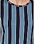 KOTTY Blue Striped Cotton Women T-Shirt and Pyjama Set