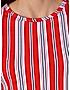 KOTTY Red Striped Cotton Women T-Shirt and Pyjama Set