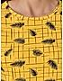 KOTTY Yellow Printed Cotton Women T-Shirt and Pyjama Set