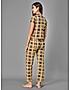 KOTTY Yellow Printed Cotton Women T-Shirt and Pyjama Set