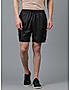 KOTTY MENS POLYCOTTON SOLID JADE BLACK CARGO SHORTS