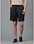 KOTTY MENS POLYCOTTON SOLID COAL BLACK CARGO SHORTS