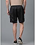 KOTTY MENS POLYCOTTON SOLID COAL BLACK CARGO SHORTS