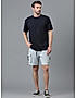 KOTTY MENS POLYCOTTON SOLID ARCTIC BLUE CARGO SHORTS