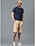 KOTTY MENS COTTON BLEND SOLID COSMIC LATTE BEIGE CARGO SHORTS