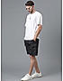 KOTTY MENS COTTON BLEND SOLID NIGHT BLACK CARGO SHORTS