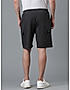 KOTTY MENS COTTON BLEND SOLID NIGHT BLACK CARGO SHORTS