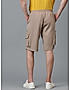 KOTTY MENS COTTON BLEND SOLID DESERT SAND BEIGE CARGO SHORTS