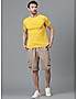 KOTTY MENS COTTON BLEND SOLID DESERT SAND BEIGE CARGO SHORTS