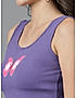 KOTTY WOMEN PRINTED PURPLE SLEEVELESS TANK TOP