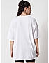 KOTTY WOMEN SOLID ROUND NECK COTTON BLEND WHITE T-SHIRT