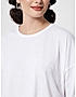 KOTTY WOMEN SOLID ROUND NECK COTTON BLEND WHITE T-SHIRT