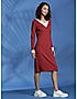 KOTTY Womens V-Neck A-Line Dress