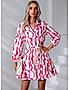 KOTTY Womens Abstract Printed Fit  Flare Dress