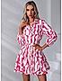 KOTTY Womens Abstract Printed Fit  Flare Dress