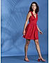 KOTTY Womens V-Neck A-Line Mini Dress