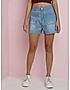 KOTTY Womens Washed High-Rise Denim Shorts Technology