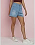 KOTTY Womens Washed High-Rise Denim Shorts Technology