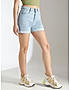 KOTTY Womens Skinny Fit High-Rise Denim Shorts