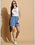 KOTTY Womens High-Rise Denim Shorts