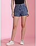 KOTTY Womens Slim Fit High-Rise Denim Shorts