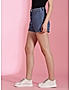 KOTTY Womens Slim Fit High-Rise Denim Shorts