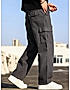 KOTTY Mens Solid Mid Rise Straight Fit stylish Cargo Jeans