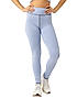 KOTTY Womens Solid Sportwear Tights Sky Blue