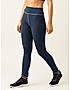 KOTTY Womens Solid Sportwear Tights Navy Blue