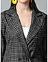 KOTTY Women Checkered Single Breasted Casual Blazer