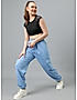 KOTTY Womens Solid Track Pants Baby Blue