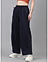 KOTTY Womens Solid Dark Blue Track Pants