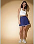 KOTTY WOMENS BLUE FLARED MINI SKIRT