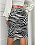 KOTTY WOMENS PRINTED KNEE LENGTH PENCIL SKIRT