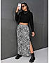 KOTTY WOMENS PRINTED SIDE SLIT MAXI PENCIL SKIRT