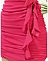 KOTTY WOMENS TIE UP GATHERED MINI STRAIGHT SKIRT