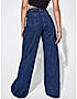 KOTTY WOMENS CASUAL WIDE LEG BLUE JEANS