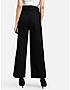 KOTTY WOMENS CASUAL WIDE LEG BLACK JEANS