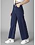 KOTTY WOMENS CASUAL WIDE LEG BLUE JEANS