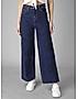 KOTTY WOMENS CASUAL WIDE LEG BLUE JEANS