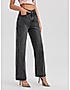 KOTTY WOMENS CASUAL STRAIGHT FIT BLACK JEANS