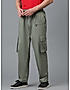 KOTTY MEN'S SOLID MID RISE STYLISH WITH MULTIPLE POCKETS COMFORTABLE AND STRECHABLE CARGO PANTS