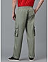 KOTTY MEN'S SOLID MID RISE STYLISH WITH MULTIPLE POCKETS COMFORTABLE AND STRECHABLE CARGO PANTS