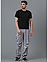 KOTTY MEN'S SOLID MID RISE STYLISH WITH MULTIPLE POCKETS COMFORTABLE AND STRECHABLE CARGO PANTS