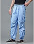 KOTTY MEN'S SOLID MID RISE STYLISH WITH MULTIPLE POCKETS COMFORTABLE AND STRECHABLE CARGO PANTS