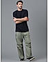 KOTTY MEN'S SOLID MID RISE STYLISH WITH MULTIPLE POCKETS COMFORTABLE AND STRECHABLE CARGO PANTS