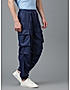 KOTTY MEN'S SOLID MID RISE STYLISH WITH MULTIPLE POCKETS COMFORTABLE AND STRECHABLE CARGO PANTS