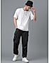 KOTTY MEN'S SOLID MID RISE STYLISH WITH MULTIPLE POCKETS COMFORTABLE AND STRECHABLE CARGO PANTS