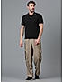 KOTTY MEN'S SOLID MID RISE STYLISH WITH MULTIPLE POCKETS COMFORTABLE AND STRECHABLE CARGO PANTS