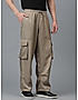 KOTTY MEN'S SOLID MID RISE STYLISH WITH MULTIPLE POCKETS COMFORTABLE AND STRECHABLE CARGO PANTS